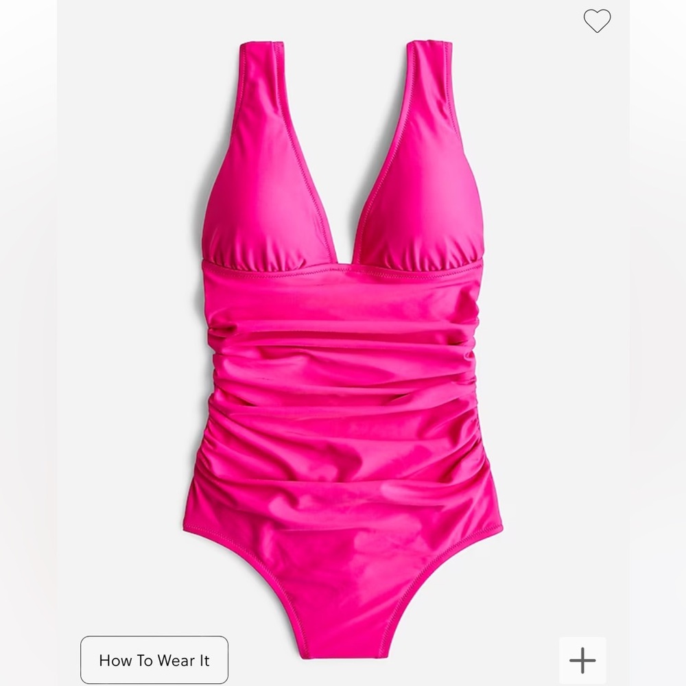 Runched V-Neck One Piece - Picture 4 of 10